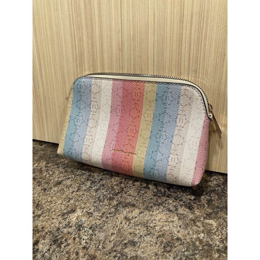 Nanette Lepore Striped Colorful Makeup Bag/Pouch